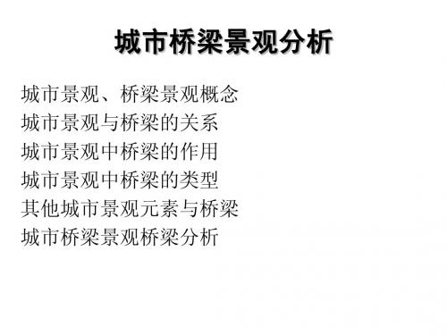 城市桥梁景观分析