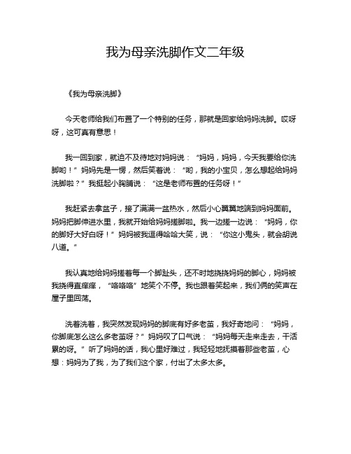 我为母亲洗脚作文二年级