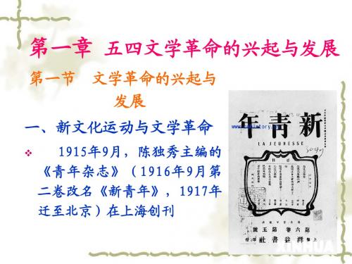 现代文学第一章_五四文学革命的兴起与发展