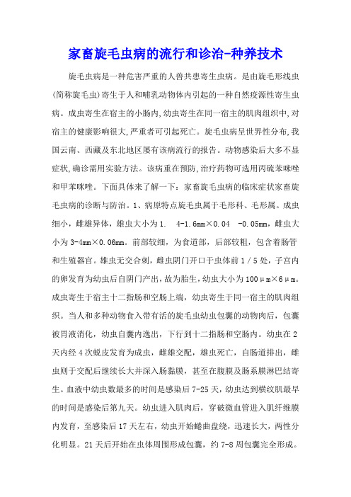 家畜旋毛虫病的流行和诊治 - 种养技术