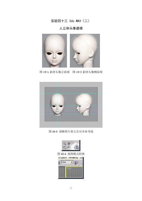 43-实验四十三 3ds MAX(二)人像建模。已标图
