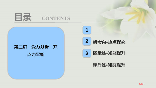 高考物理复习第二章相互作用第三讲受力分析共点力的平衡市赛课公开课一等奖省名师优质课获奖PPT课件