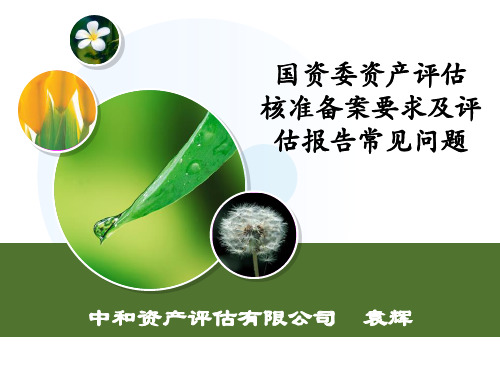 国资委资产评估审核准备案要求及评估报告常见问题概要