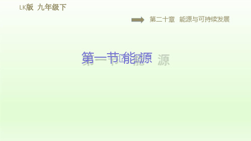 2021春鲁科版九年级物理下册课件第22章  20.1能 源