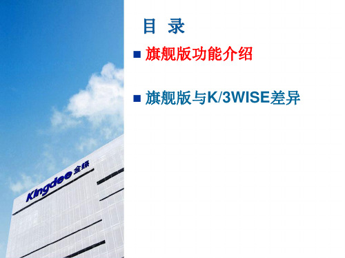 旗舰版和K3WISE区别报告