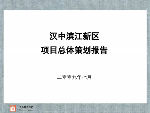 汉中滨江新区项目总体策划报告