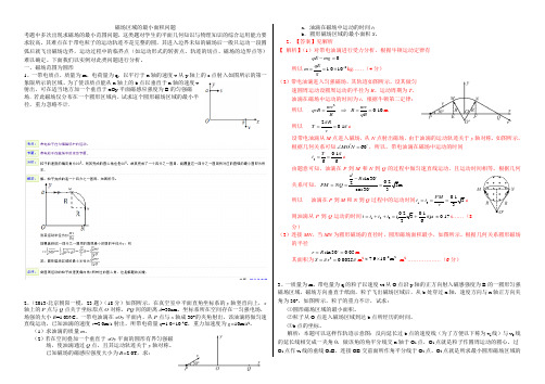 磁场区域的最小面积问题201409