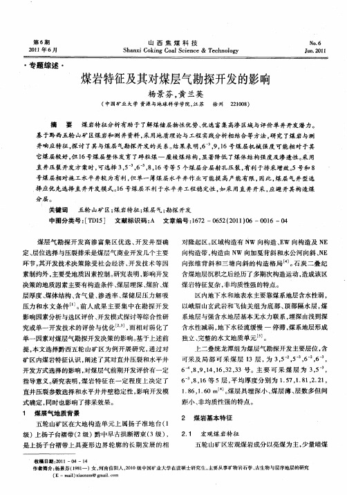 煤岩特征及其对煤层气勘探开发的影响
