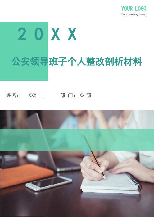 公安领导班子个人整改剖析材料