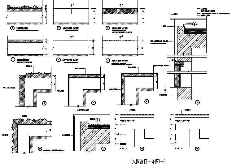 【设计图纸】 景区庭院单位大门入口设计施工图32(精选CAD图例) 