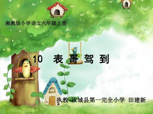 表哥驾到湘教版课件