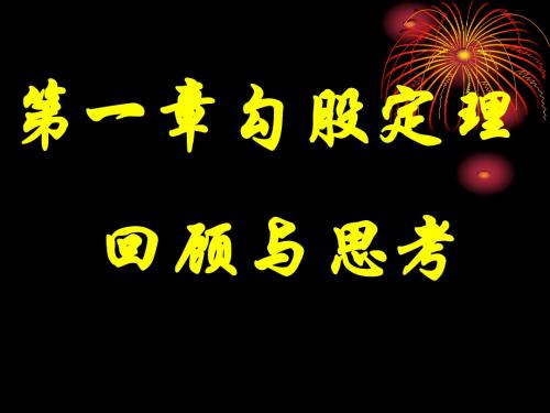 【数学课件】勾股定理回顾与思考(北师)
