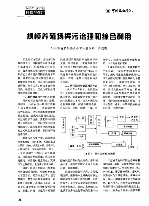 规模养殖场粪污治理和综合利用
