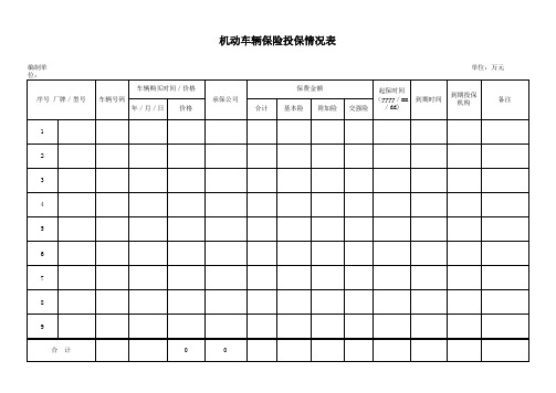 保险台账