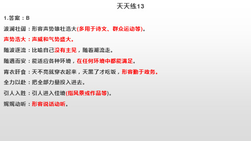 天天练13-16答案
