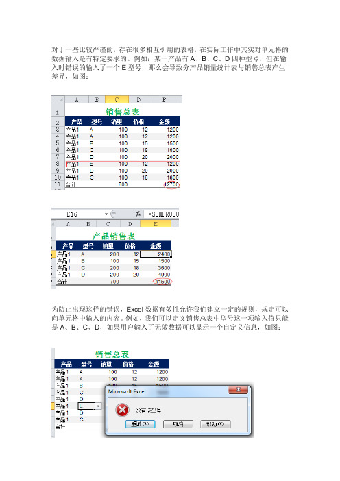 数据的有效性