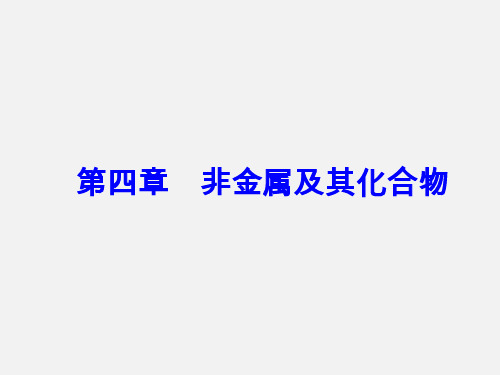 高考化学 一轮复习 非金属及其化合物 第13讲 富集在海水中的元素-氯