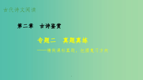 高考语文大一轮总复习 古代诗文阅读 第2章古诗鉴赏 专题2真题真练 新人教版