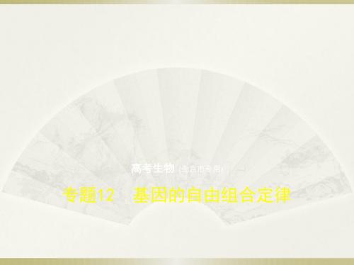 2019版高考生物(5年高考+3年模拟)精品课件北京专版：专题12 基因的自由组合定律(共88张PPT)
