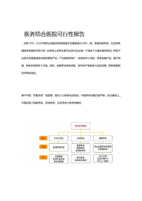 医养结合医院可行性报告
