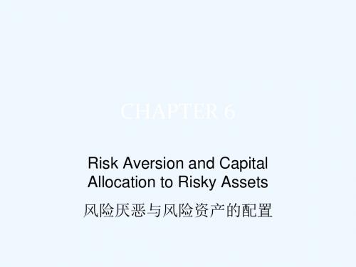 Chap006风险厌恶与风险资产的配置