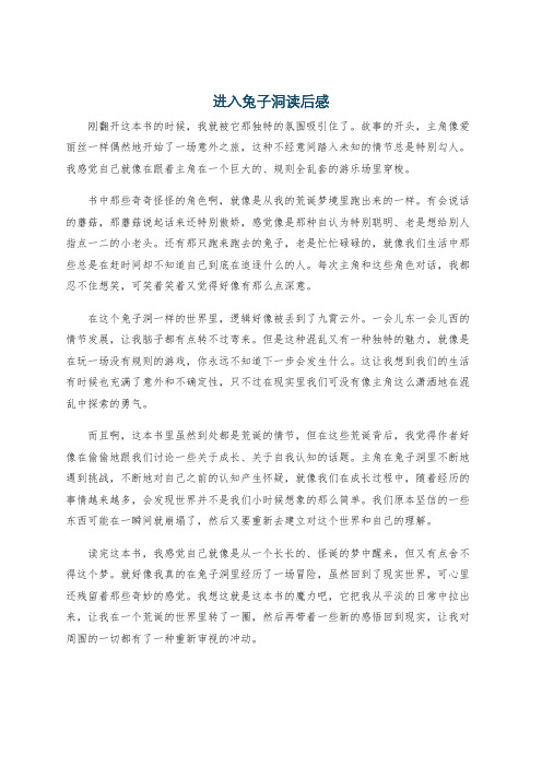 进入兔子洞读后感