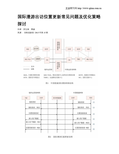 国际漫游出访位置更新常见问题及优化策略探讨