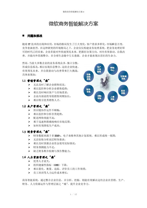 微软商务智能解决方案v