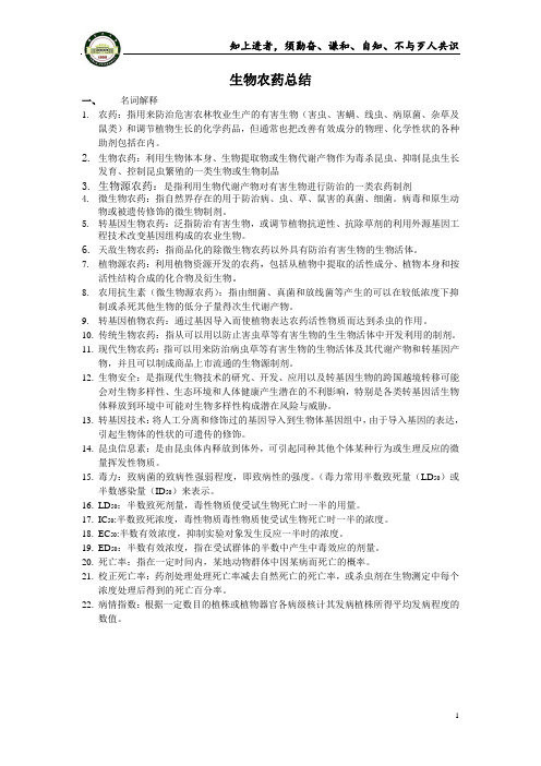 生物农药总结