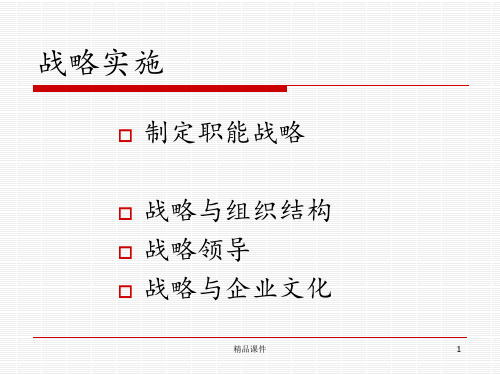 企业战略实施ppt课件