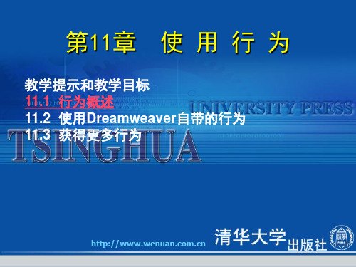 网页设计基础教程与上机指导第版使用行为-PPT文档资料