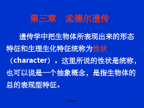 遗传学4第三章孟德尔遗传