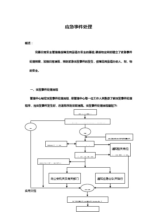 《紧急事件处理预案》word版