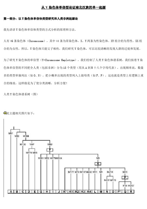 从Y染色体单倍型论证南北汉族的单一起源m