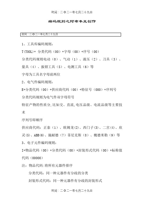 编码规则z