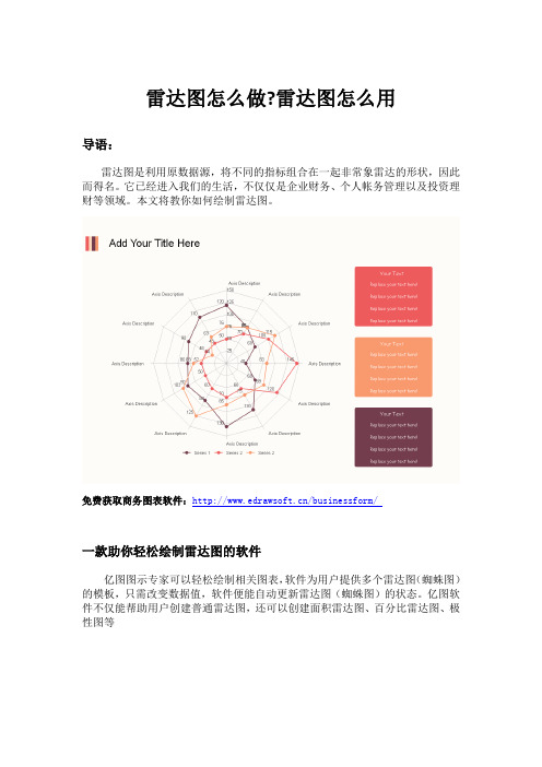 雷达图怎么做雷达图怎么用