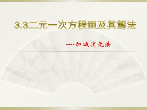解二元一次方程组(加减消元法).3二元一次方程组及其解法(加减1)