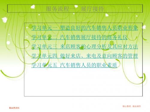 汽车4s店服务流程_ 87页PPT文档