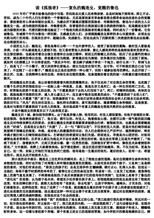 读《孤独者》