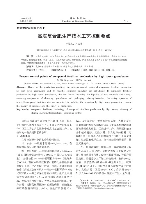 最新高塔复合肥技术