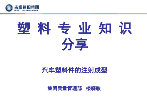 塑料的注射成型共119页PPT资料
