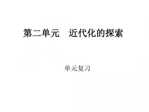 历史：第二单元《近代化的探索》复习课件(人教新课标八年级上)(2)(2019)