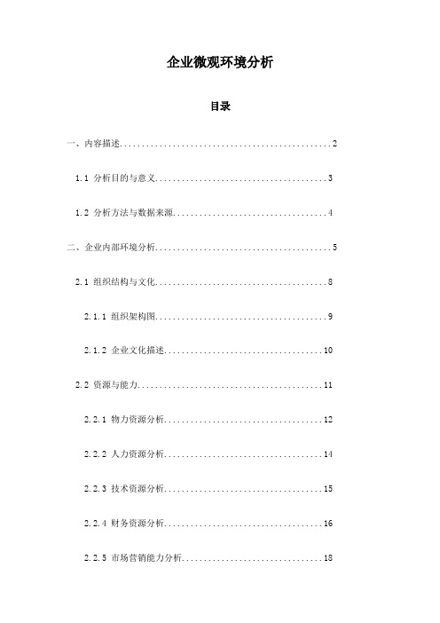 企业微观环境分析