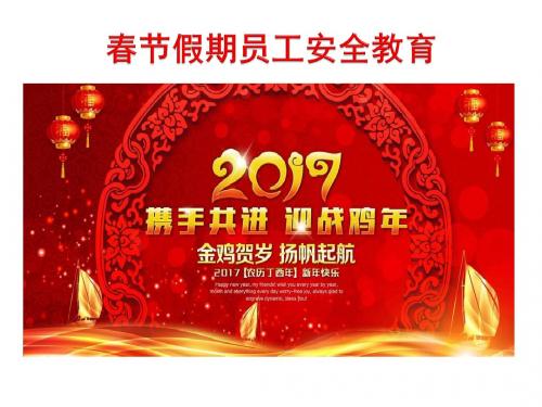 春节假期安全宣传教育PPT课件