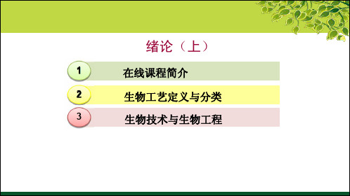 生物工艺绪论上