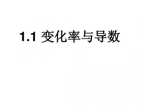 1.1.2导数的概念(高中数学人教版选修2-2)