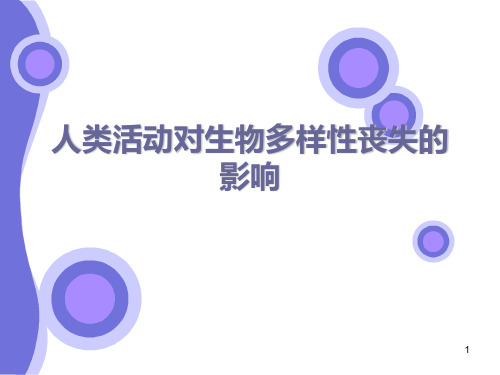 人类活动对生物多样性丧失的影响ppt课件