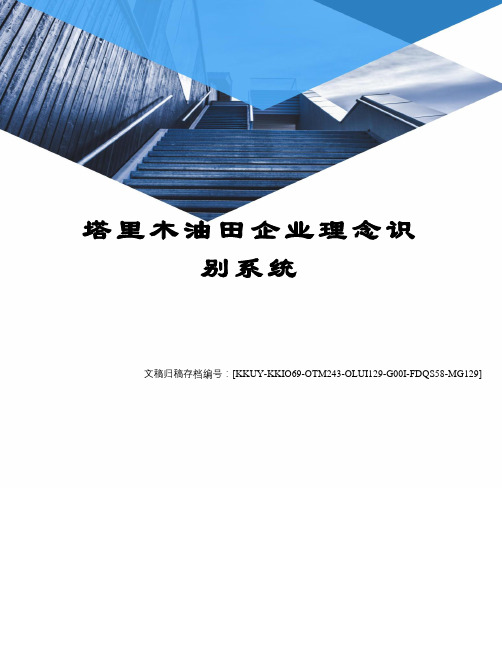 塔里木油田企业理念识别系统
