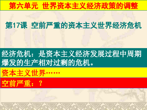 空前严重的资本主义世界经济危机 ppt课件