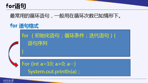 Java语言for语句